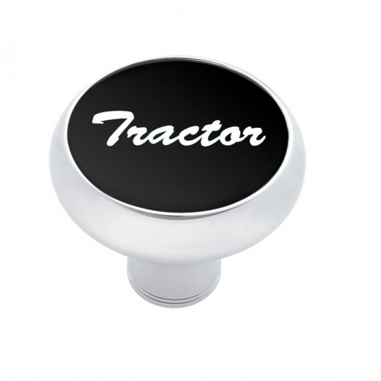 "Tractor" Deluxe Air Valve Knob - Black Aluminum Sticker