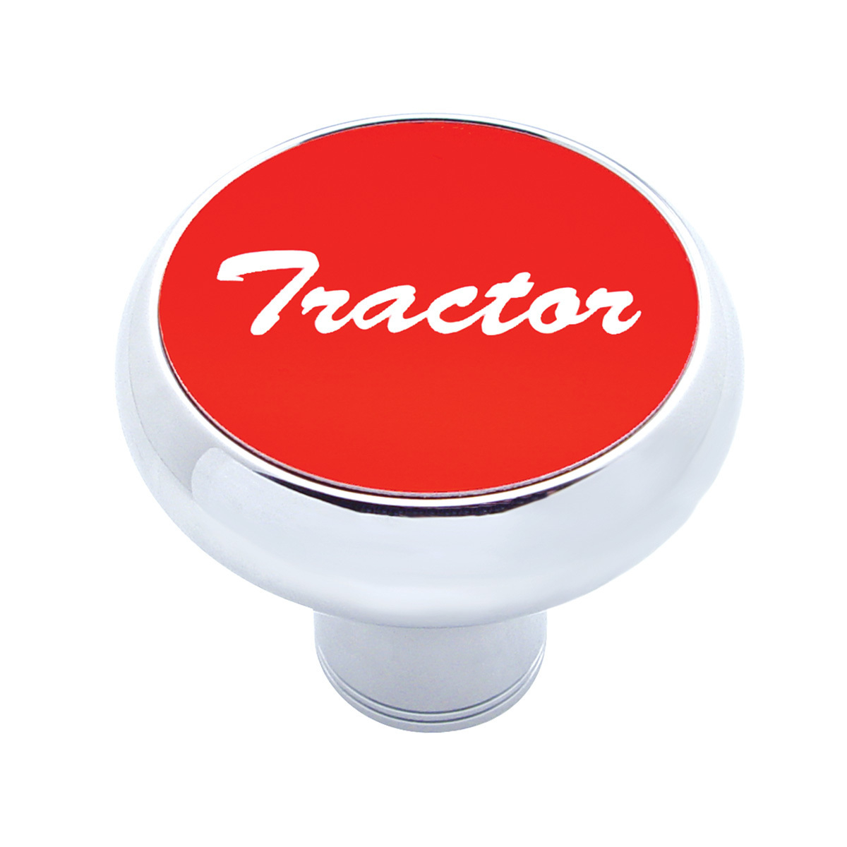 "Tractor" Deluxe Air Valve Knob - Red Aluminum Sticker - Thumbnail 3