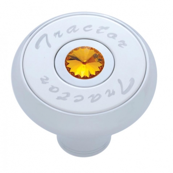 "Tractor" Deluxe Air Valve Knob - Amber Crystal
