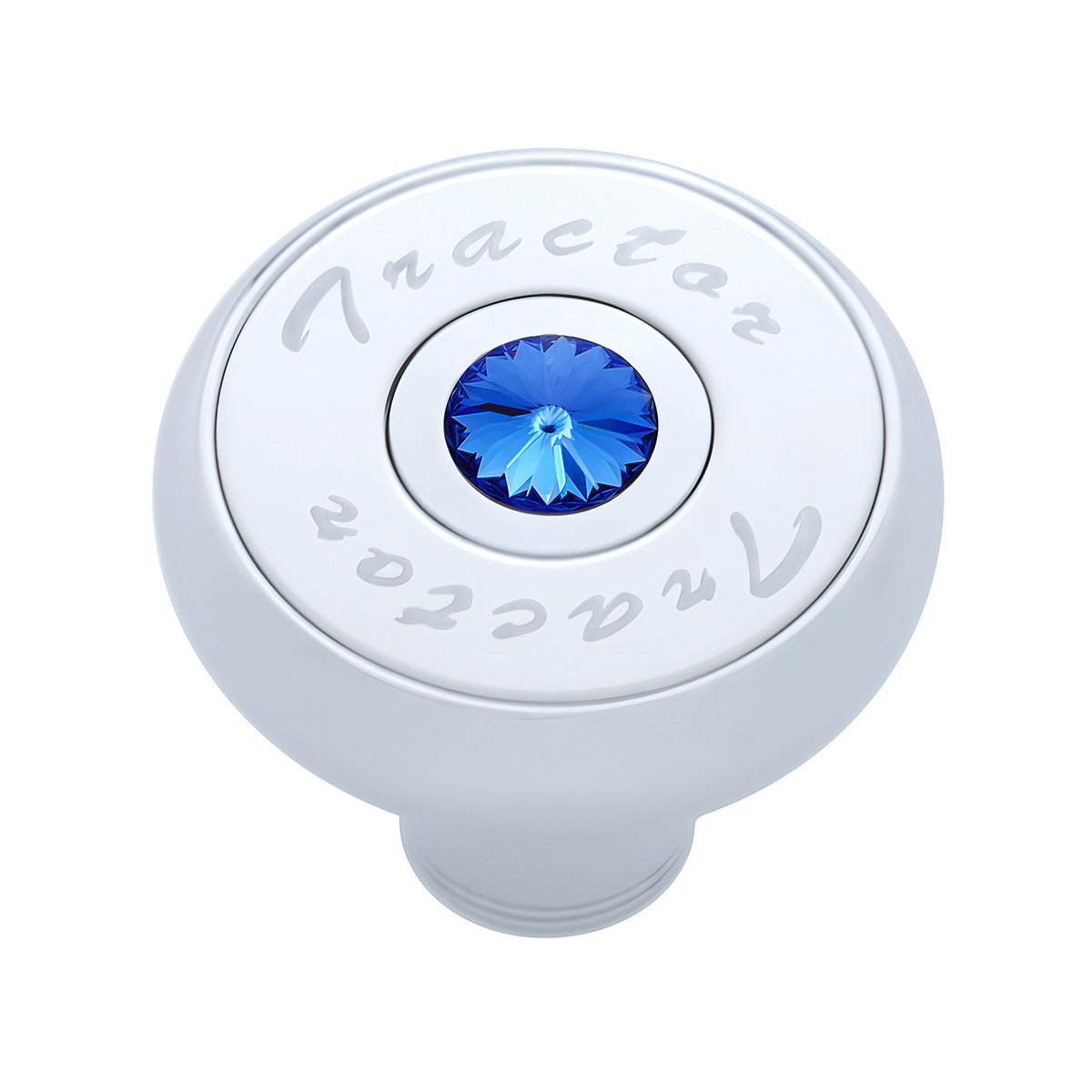 "Tractor" Deluxe Air Valve Knob - Blue Crystal - Thumbnail 2