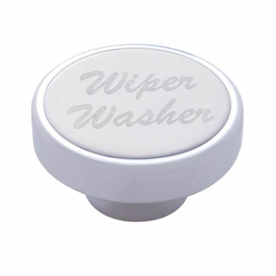 "Wiper/Washer" Dash Knob With Stainless Plaque