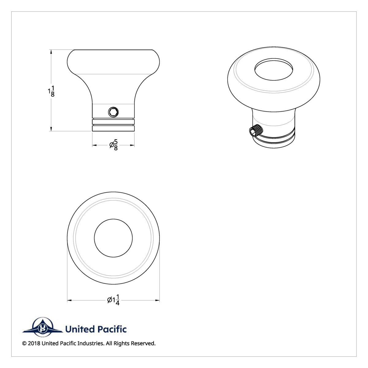 Small Deluxe Dash Knob - Indented - Thumbnail 4