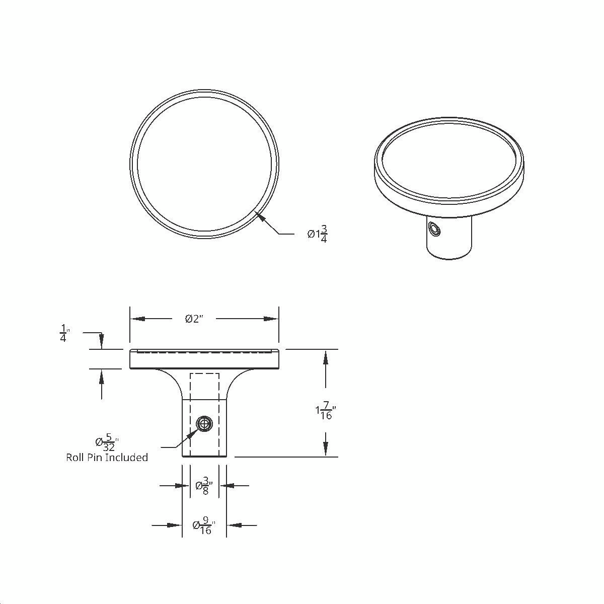 "Tractor" Short Air Valve Knob - Red Maltese Cross Sticker - Thumbnail 2