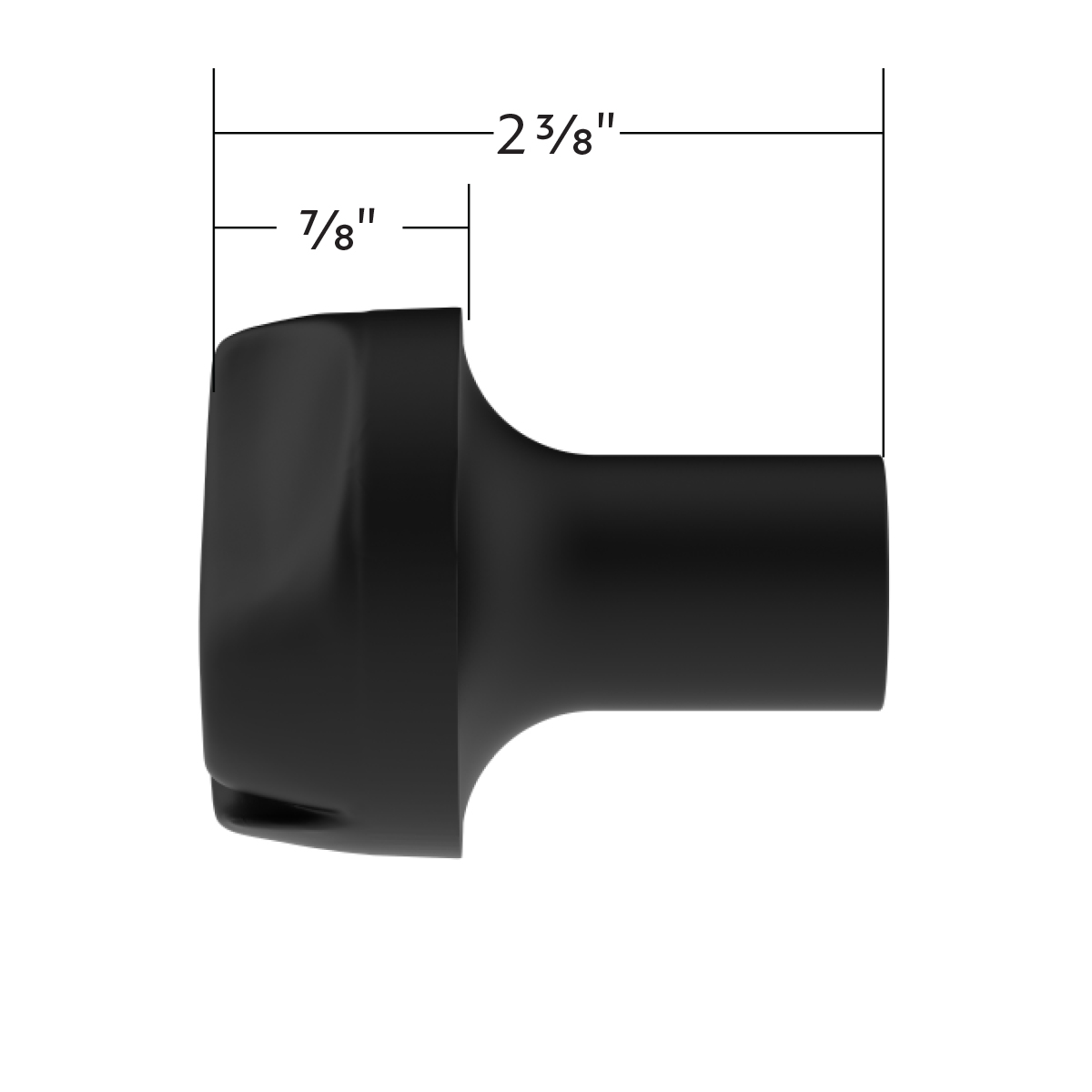 Ace Of Spades Air Valve Knob - Matte Black With Gloss Black Inlay - Thumbnail 6