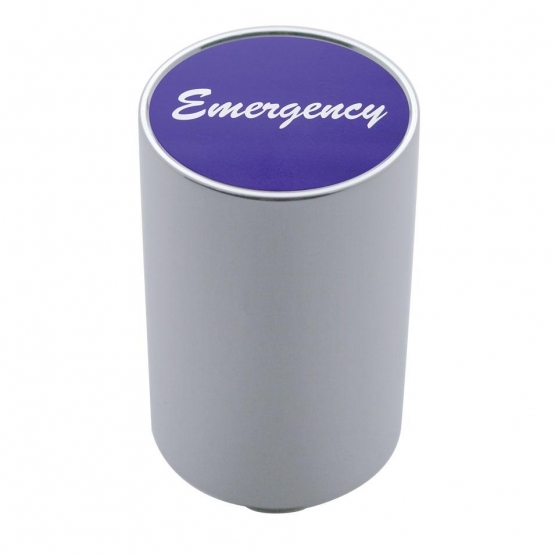 "Emergency" 3" Air Valve Knob - Purple Aluminum Sticker