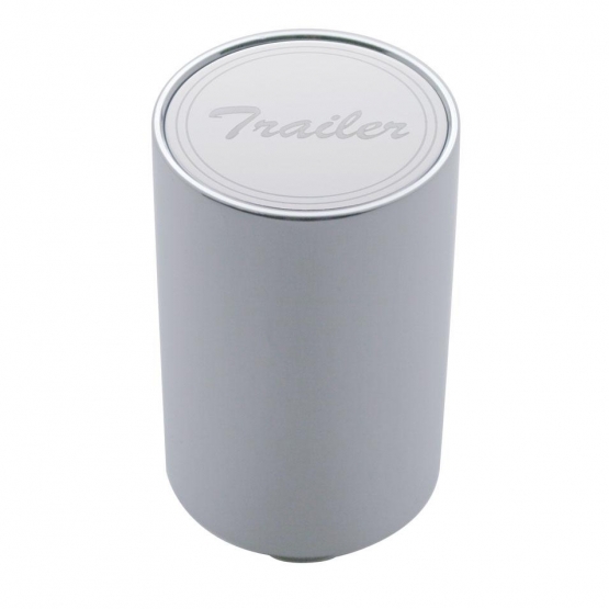 "Trailer" 3" Air Valve Knob - Stainless Plaque With Cursive Script