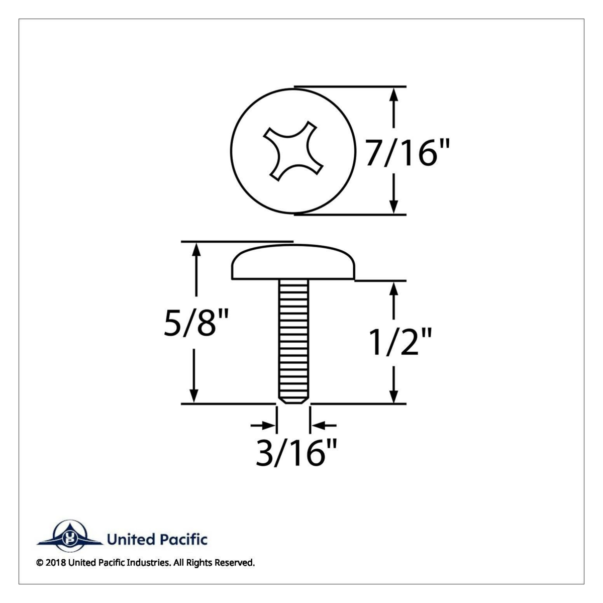 1/2" Long Peterbilt Dash Screw - OEM Style (4-Pack) - Thumbnail 2