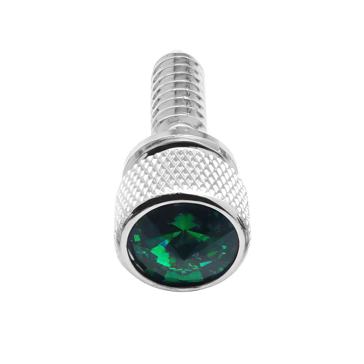 1/4"-20 Knurled Head Dash Screw For Peterbilt - Green Crystal (14-Pack)
