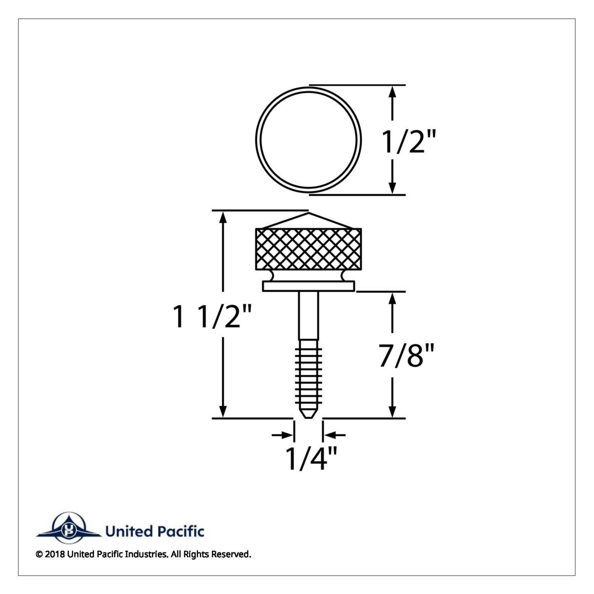 1/4"-20 Knurled Head Dash Screw For Peterbilt - Clear Crystal (14-Pack) - Thumbnail 4