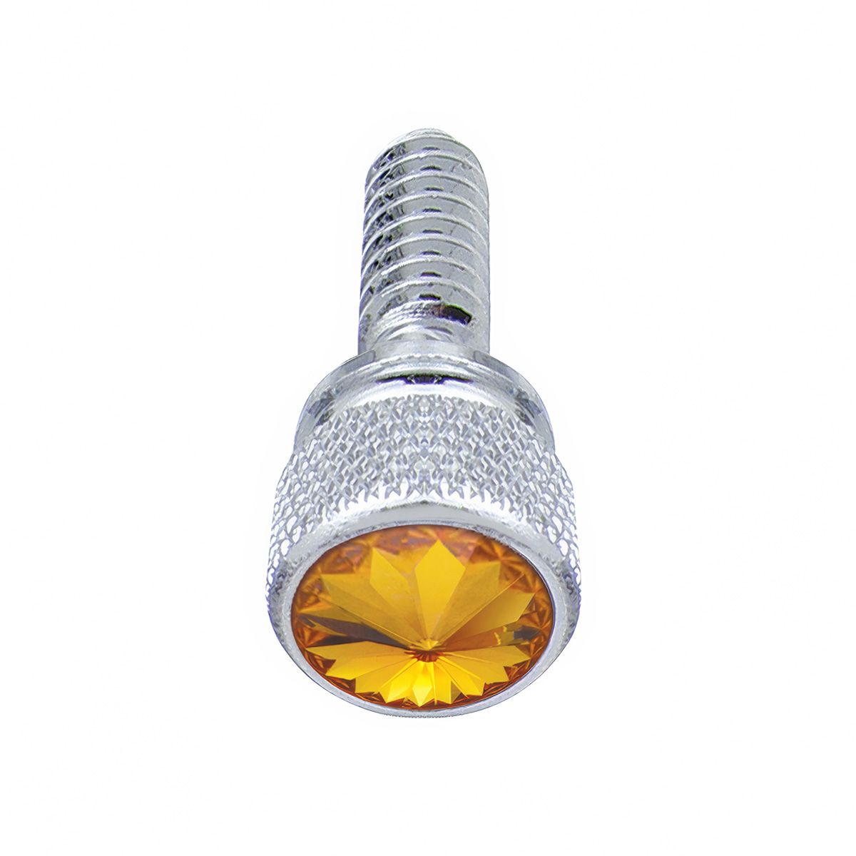 1/4"-20 Knurled Head Dash Screw For Peterbilt - Amber Crystal (14-Pack)