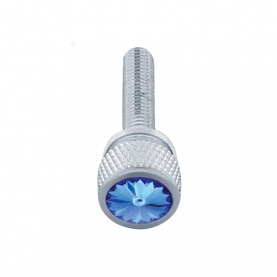 1-3/16" Long M6 Dash Screw With Crystal For Kenworth - Blue Crystal(Bulk)