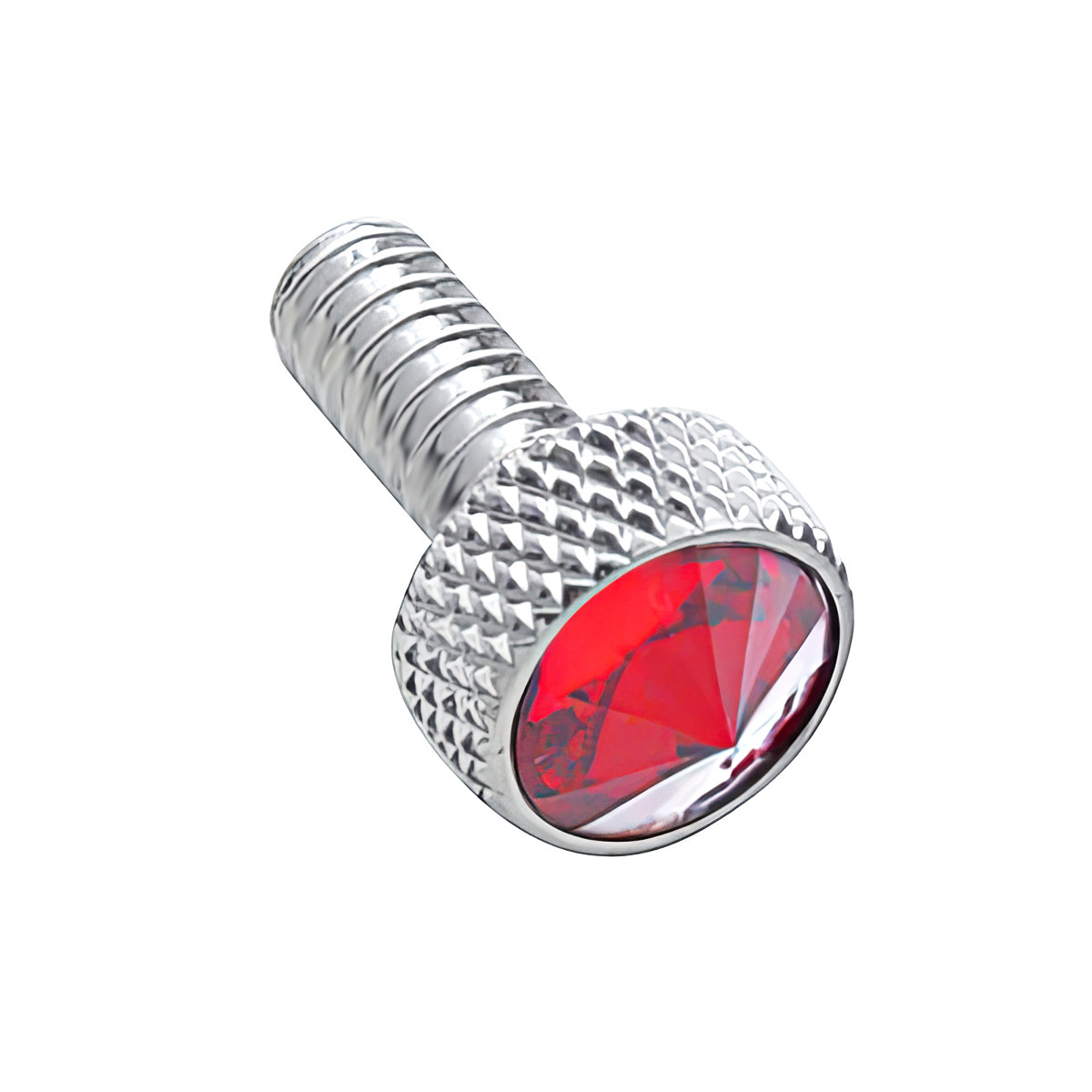 Small Dash Screw With Red Crystal For Peterbilt (2-Pack) - Thumbnail 4