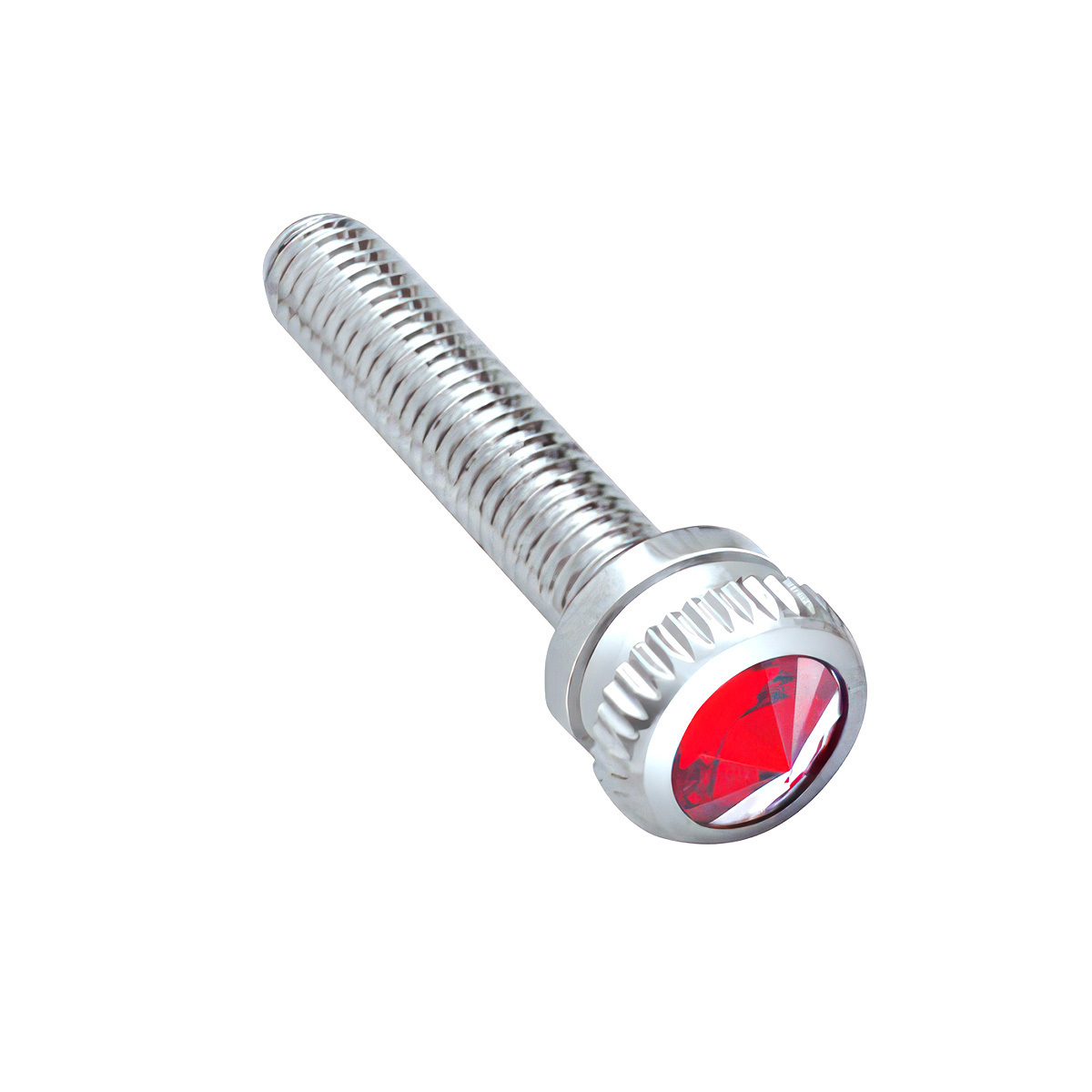M5-0.8 Dash Screw With Color Crystal For Kenworth - Red Crystal (6-Pack) - Thumbnail 2