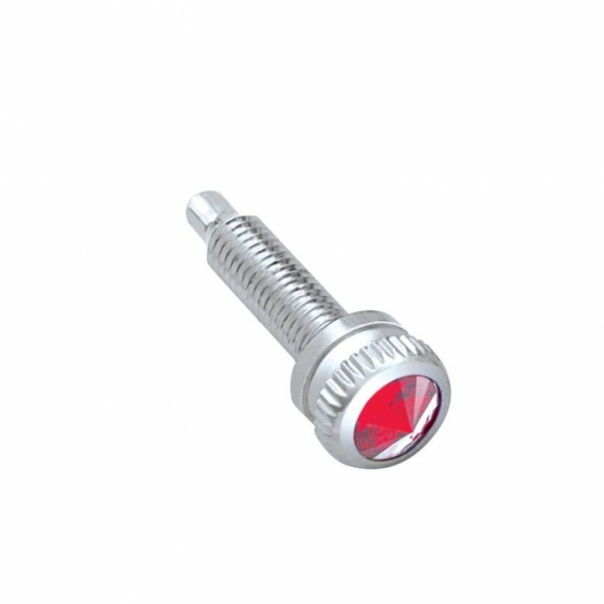 Short Dash Screw With Red Crystal For Navistar International (6-Pack)