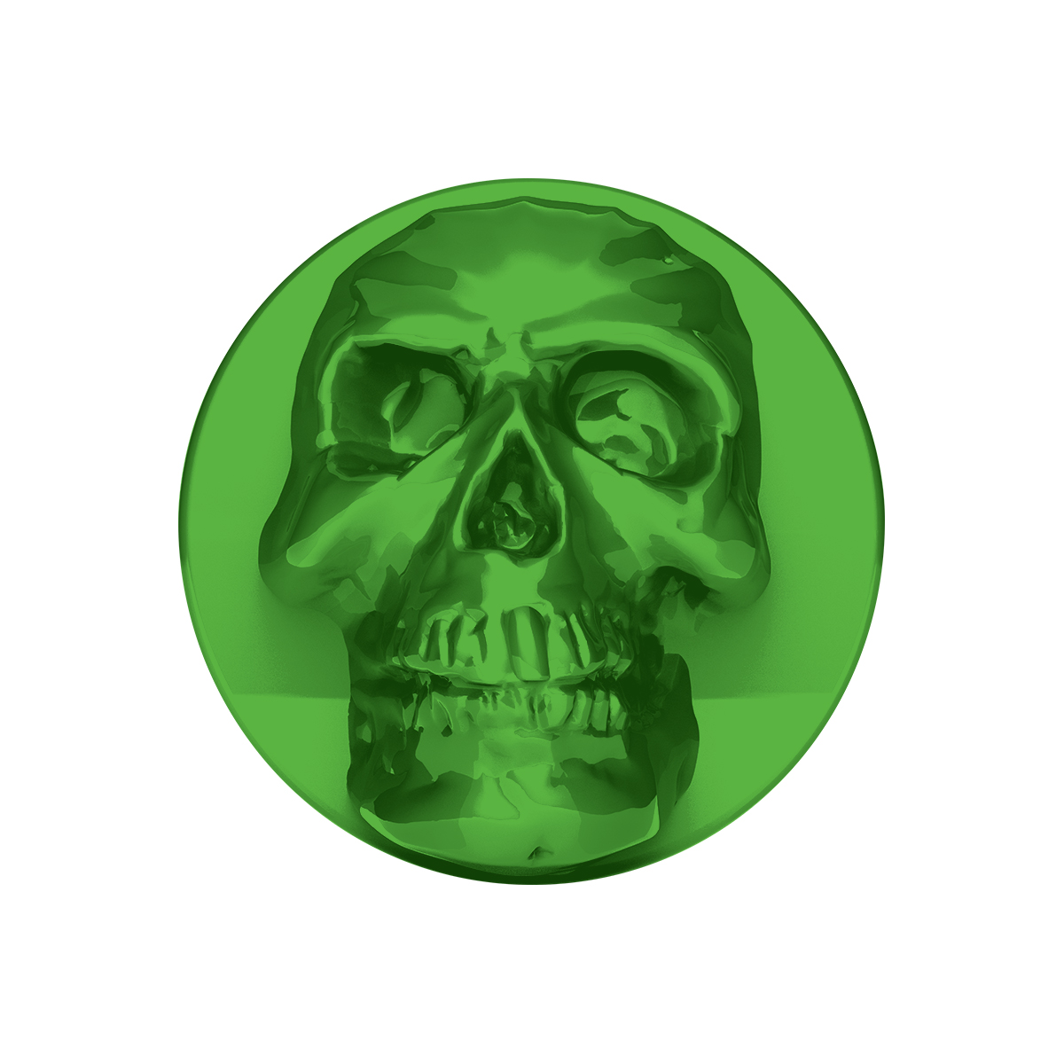 Skull Air Valve Knob - Emerald Green - Thumbnail 2