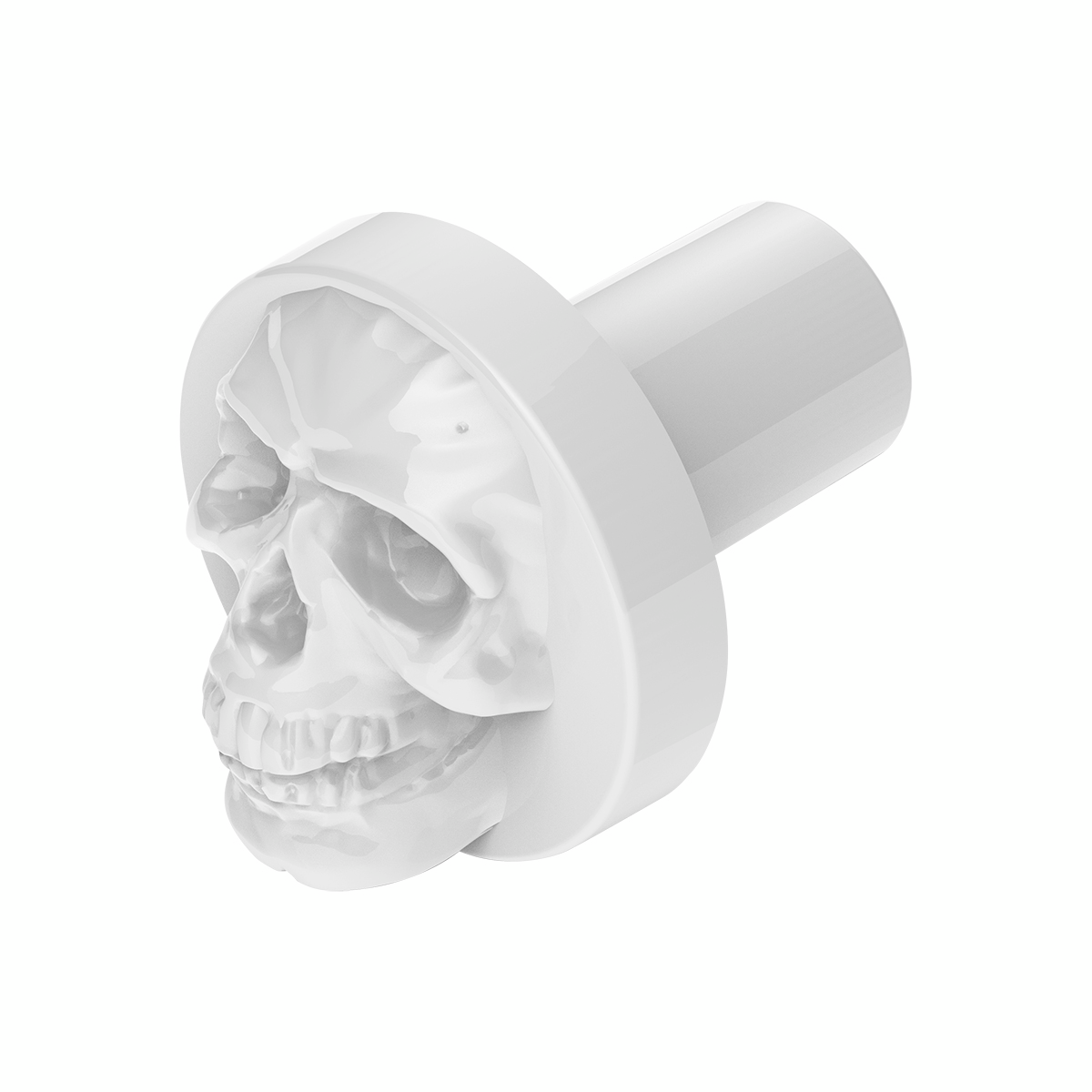 Skull Air Valve Knob - Pearl White - Thumbnail 7