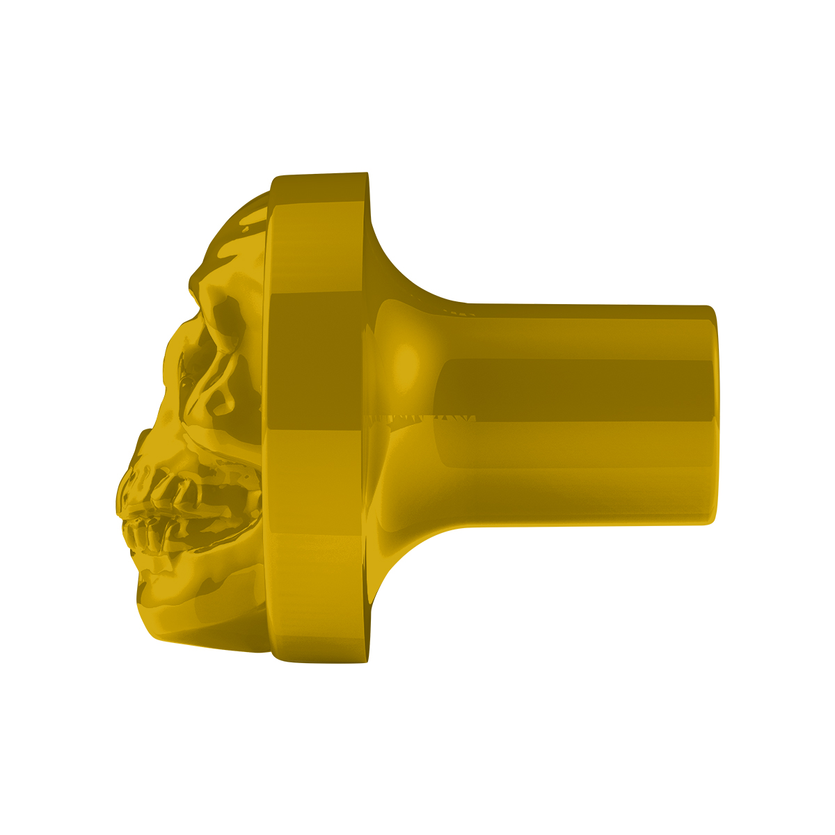 Skull Air Valve Knob - Electric Yellow - Thumbnail 3