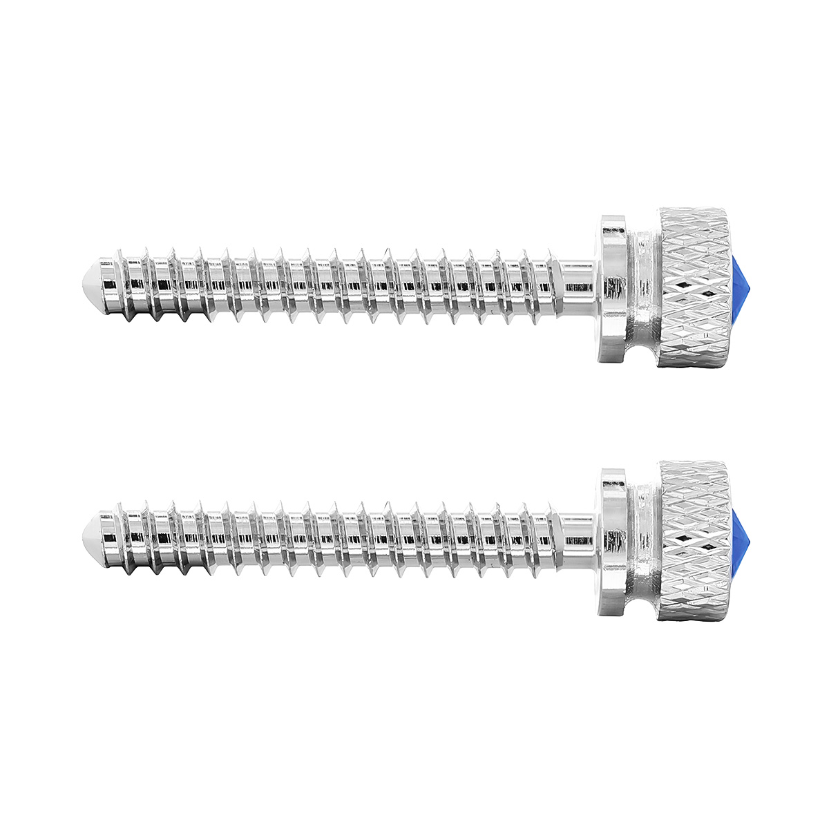 Chrome Long Dash Screw With Blue Crystal For Freightliner (2-Pack) - Thumbnail 2