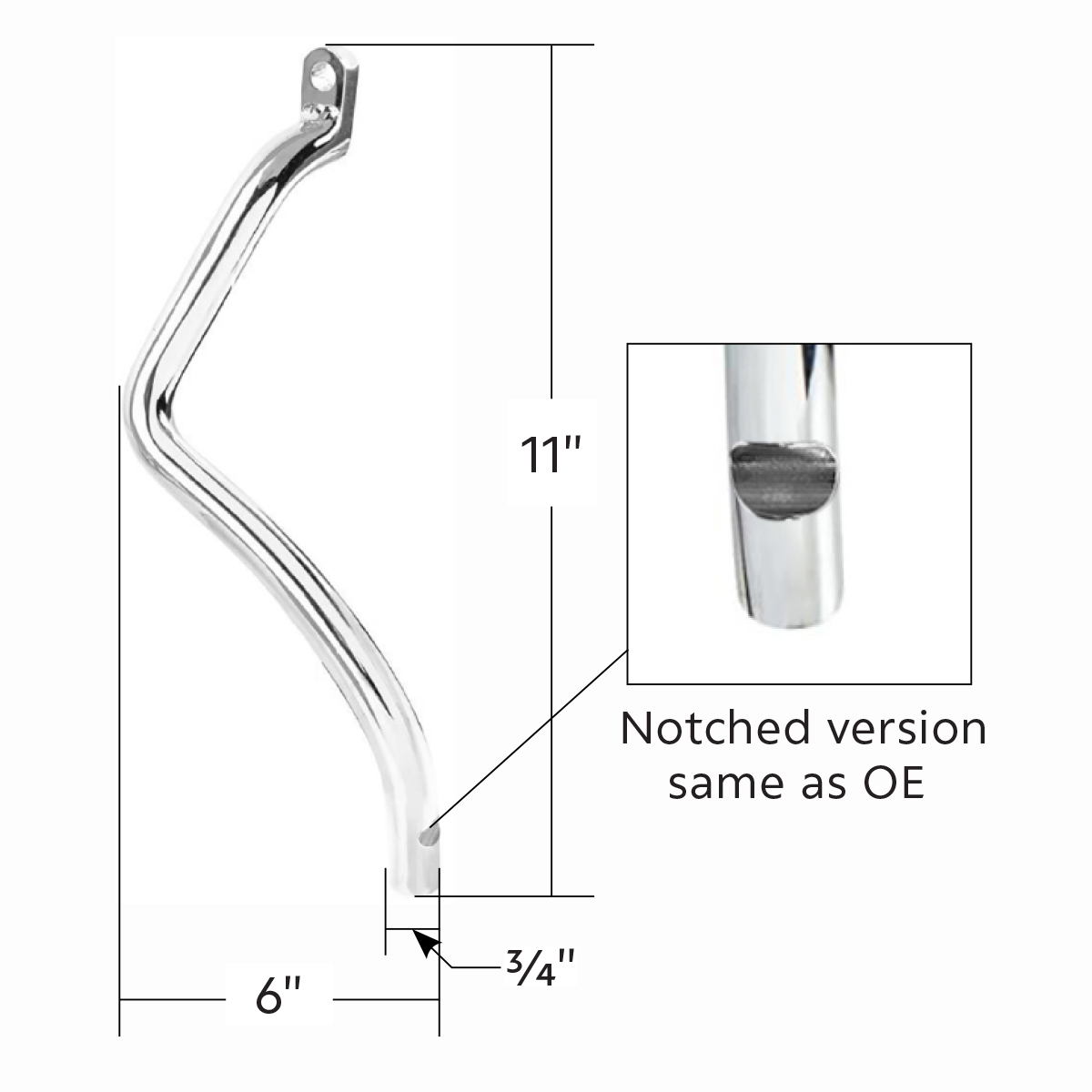 Chrome Clutch Pedal Arm For Peterbilt 378 (1988-2007)& 379 (1987-2007) - Thumbnail 4