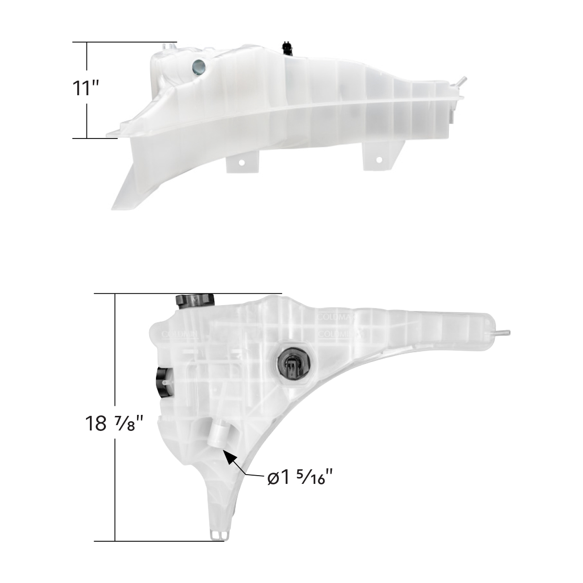 Pressurized Coolant Reservoir & Coolant Level Sensor For 2008-2017 Freightliner Cascadia - Thumbnail 11