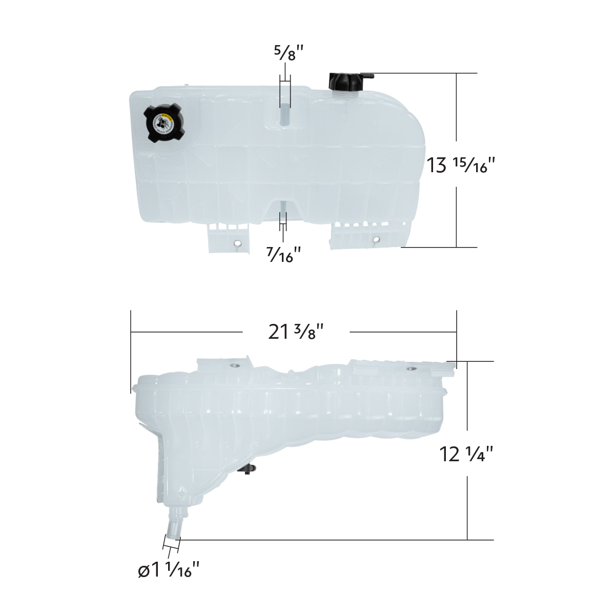 Pressurized Coolant Reservoir & Coolant Level Sensor For 2008-2022 Peterbilt 389 & Kenworth W900 - Thumbnail 10