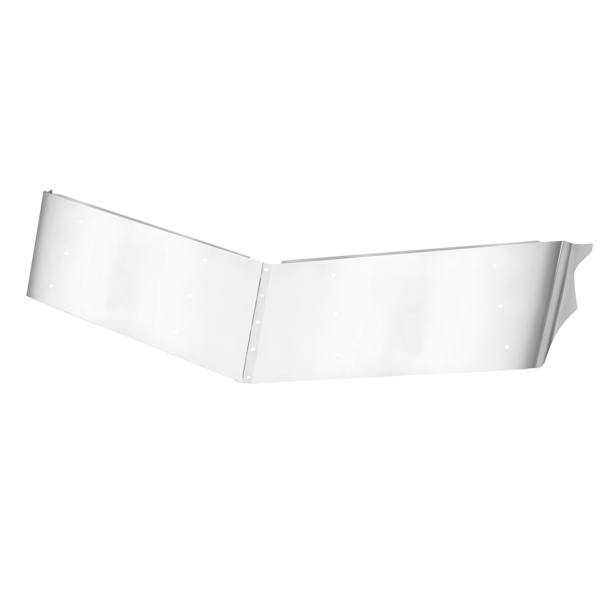 13" Stainless Drop Sunvisor For Petebilt 379, 385, 357 - Thumbnail 2