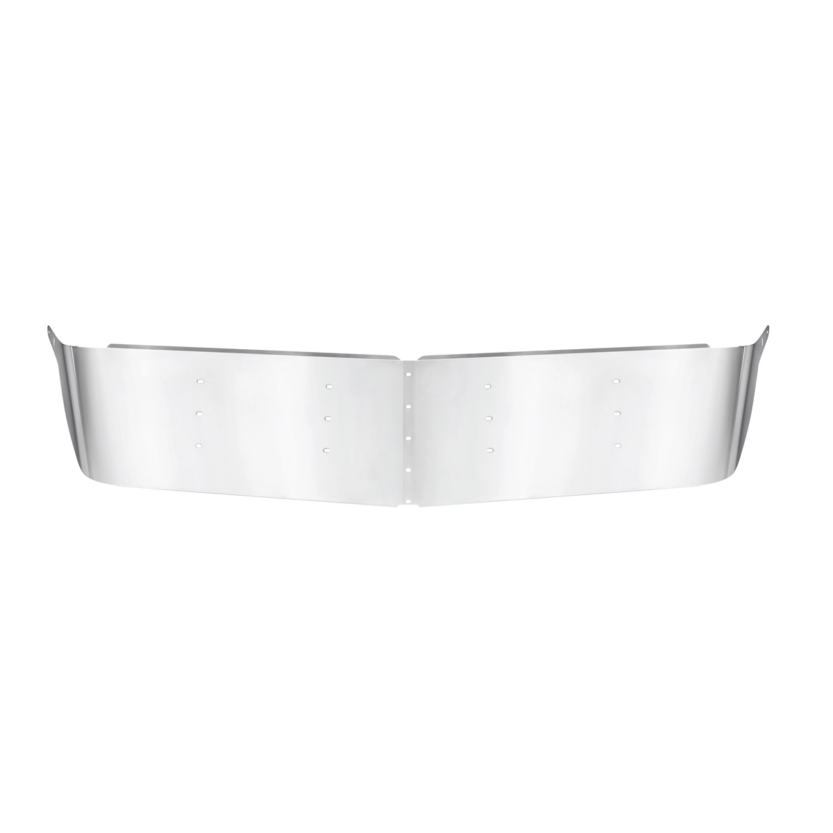 13-1/2" Stainless Curved Drop Visor For 1995-2006 Kenworth W900 - Thumbnail 3