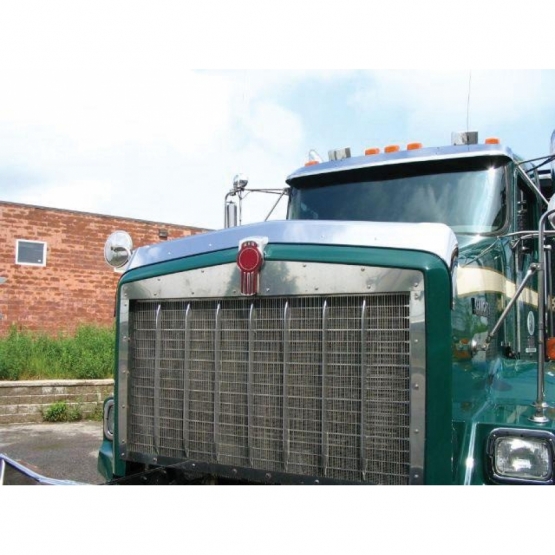 430 Stainless Steel Bug Shield For Kenworth T800 Wide Hood/C500 (2007+) - Thumbnail 2