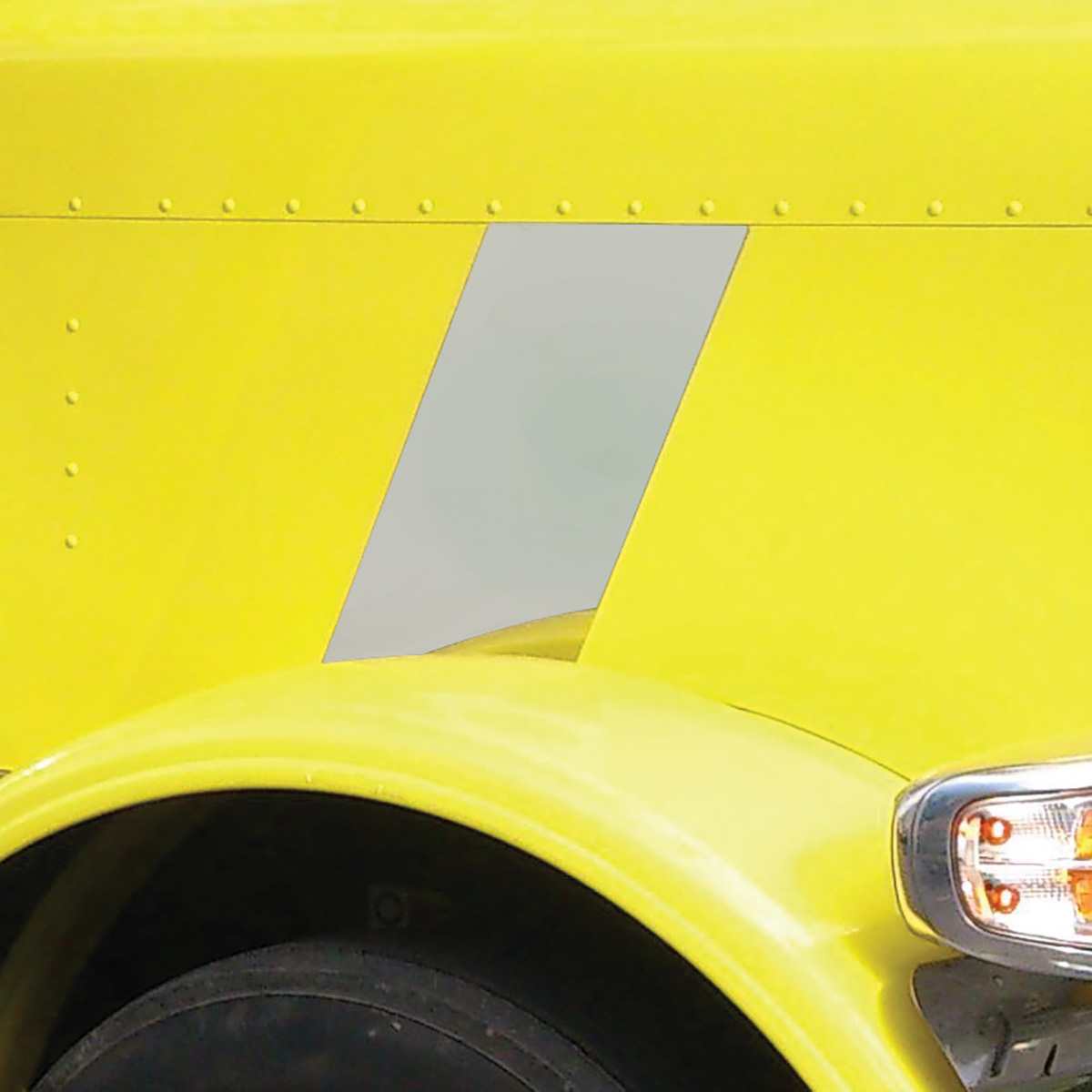 Stainless 2007+ Peterbilt 388 Hood Emblem Stripe Accent - Thumbnail 2