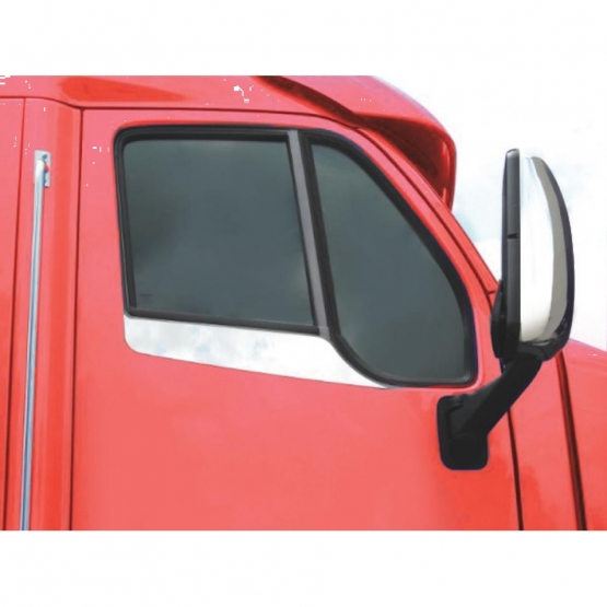Stainless Peterbilt 387, 2011+ Peterbilt 587 & Kenworth T700 Door Window Accent - Thumbnail 2