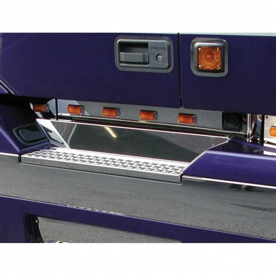 Stainless Front Upper Fairing Kick Plate For 2003+ Volvo VN - Thumbnail 2