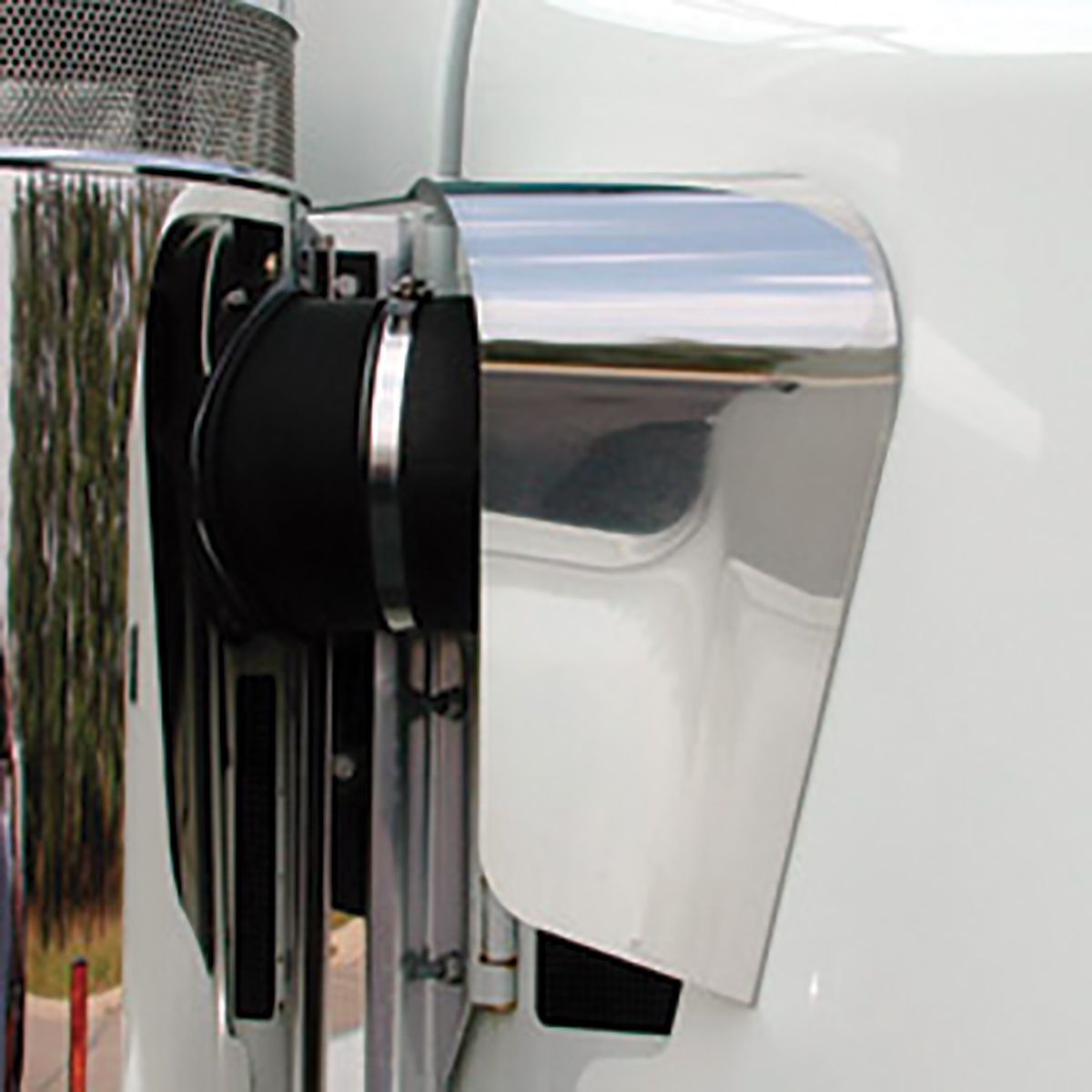 Stainless Air Intake Shroud For 1982-07 Kenworth W900 - Thumbnail 2