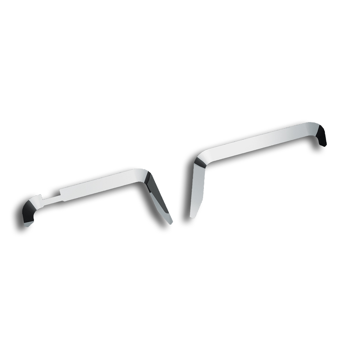 Stainless Door Window Vent Visor For All KW Trucks With Daylight Doors & Passenger Side Single Convex Mirror (Pair) - Thumbnail 3