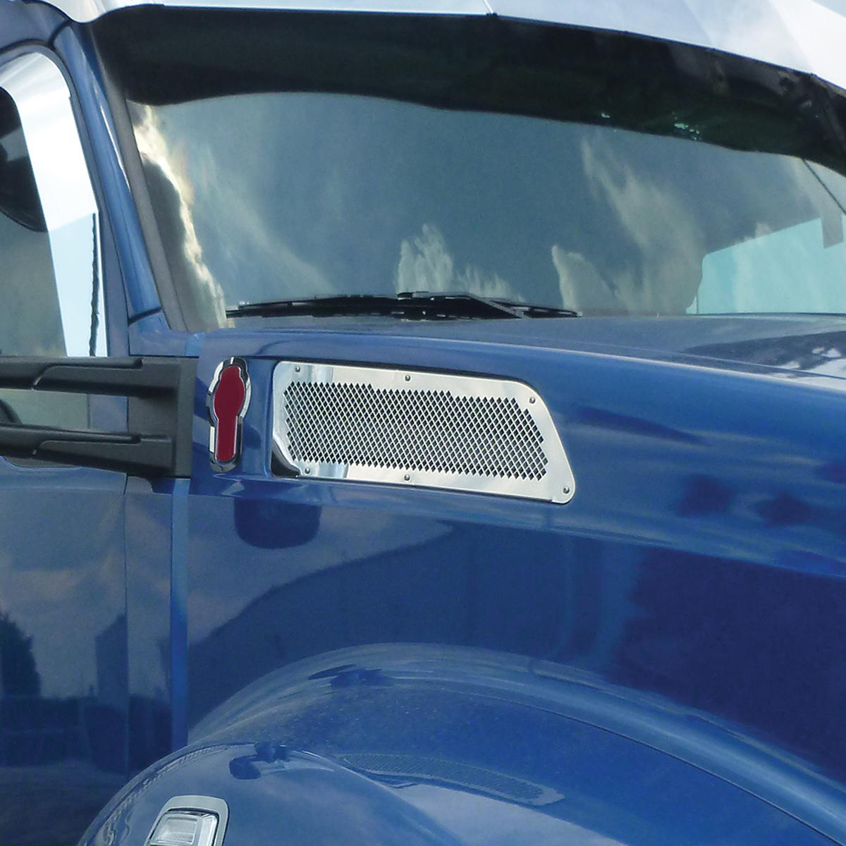 Stainless Air Intake Grille For 2014+ Kenworth T880 - Thumbnail 2
