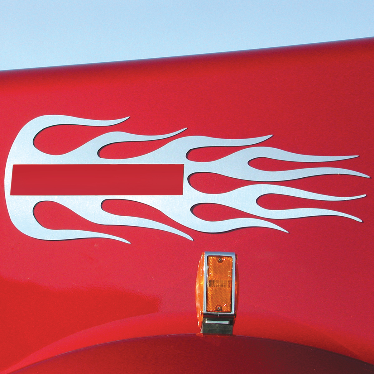 Stainless Hood Emblem Accent Flame For All Kenworth Models - Thumbnail 2
