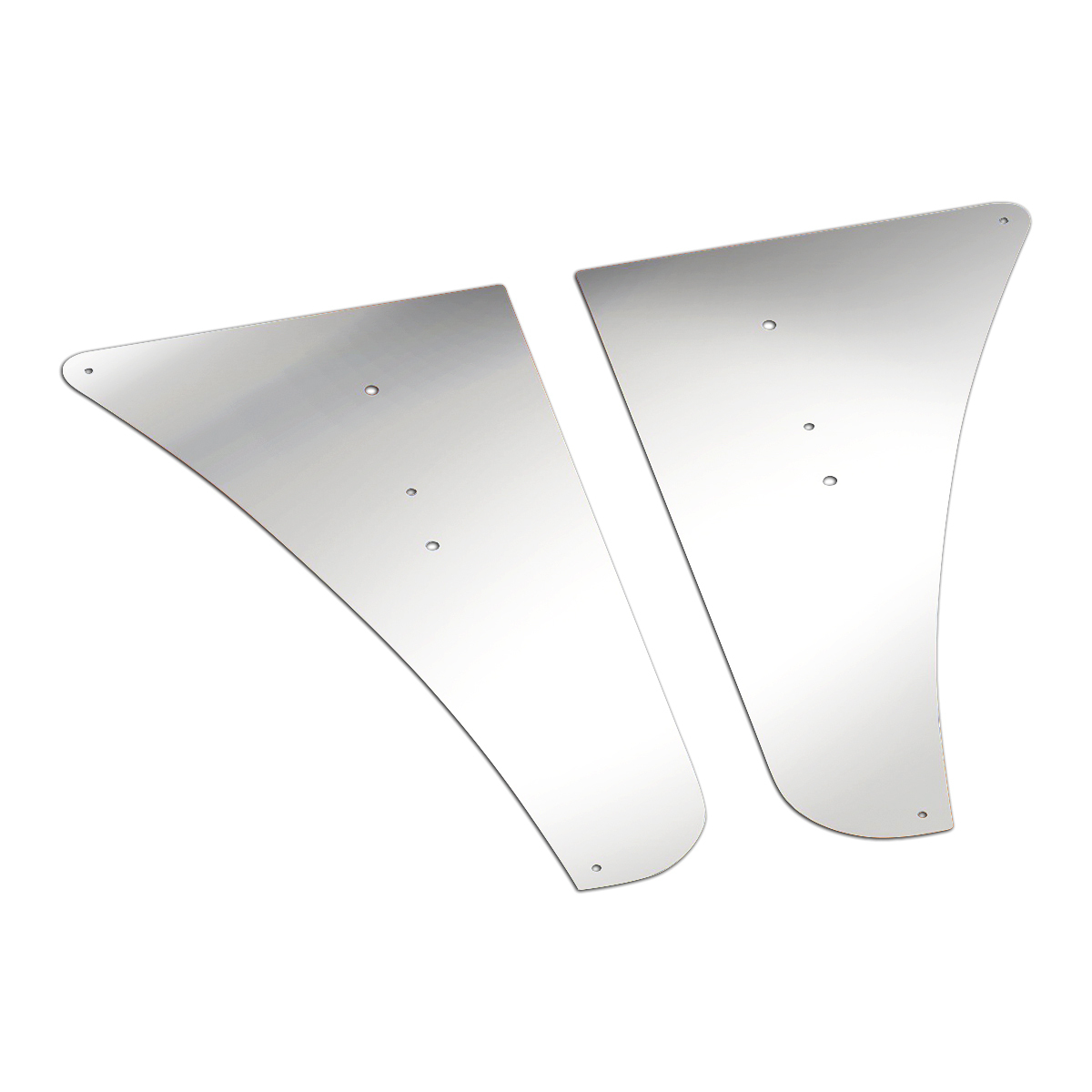 Stainless Plain Lower Hood Panel For 1989+ Kenworth W900L (Pair) - Thumbnail 3