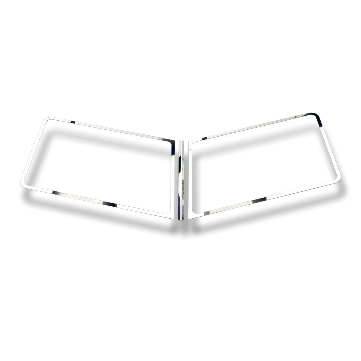 Stainless 3 PC. Windshield Trim For 1987+ Peterbilt 379/386/388/389 - Thumbnail 3