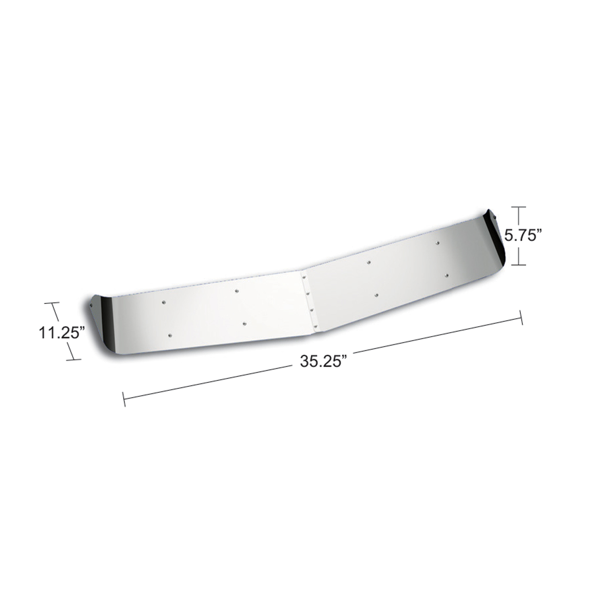 430 Stainless Plain Style Sunvisor For 2002-18 Western Star Constellation/4700 With OE Visor - Thumbnail 3
