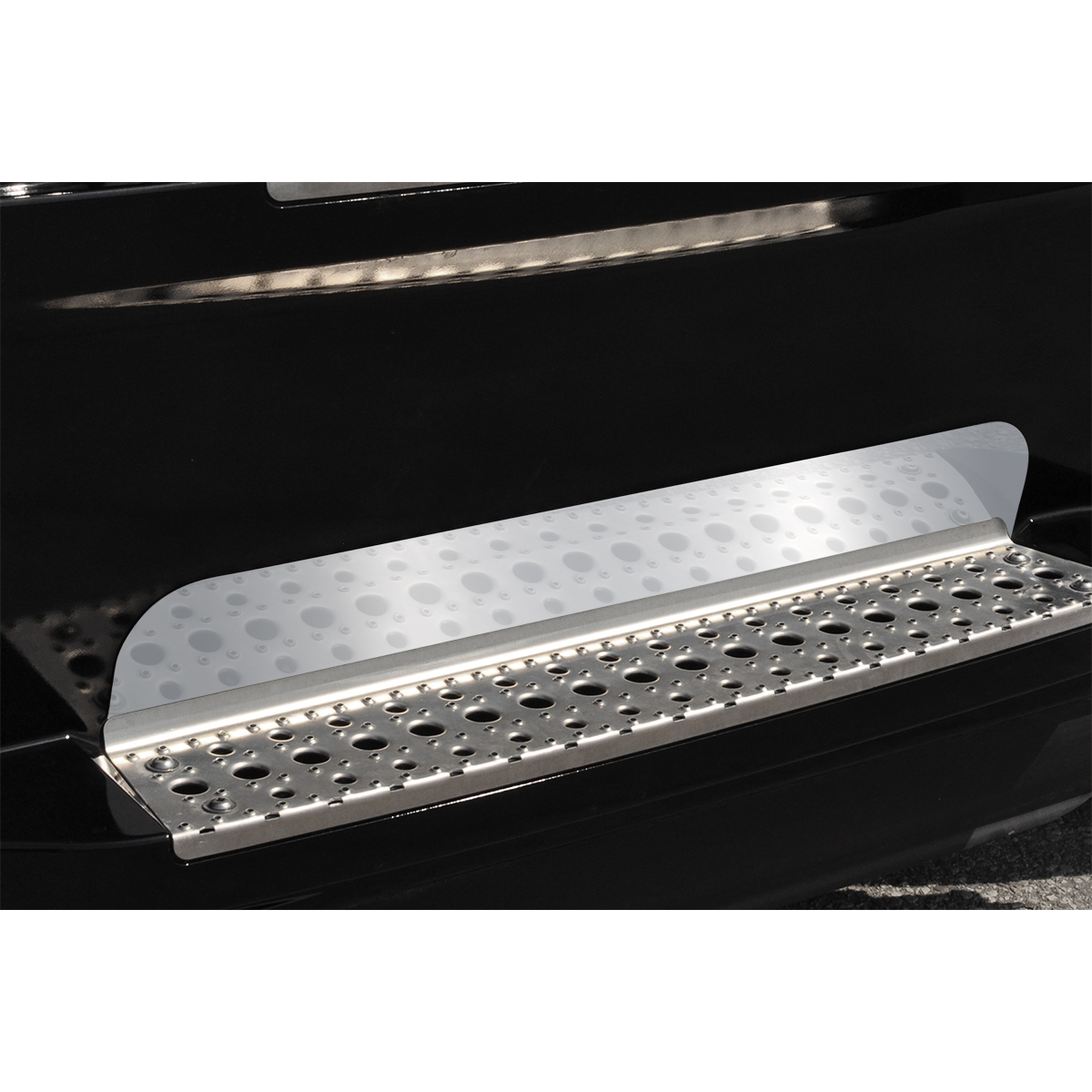 430 SS Lower Step Surface Protective Plates For 2018-2025 Freightliner Cascadia (Pair) - Thumbnail 3