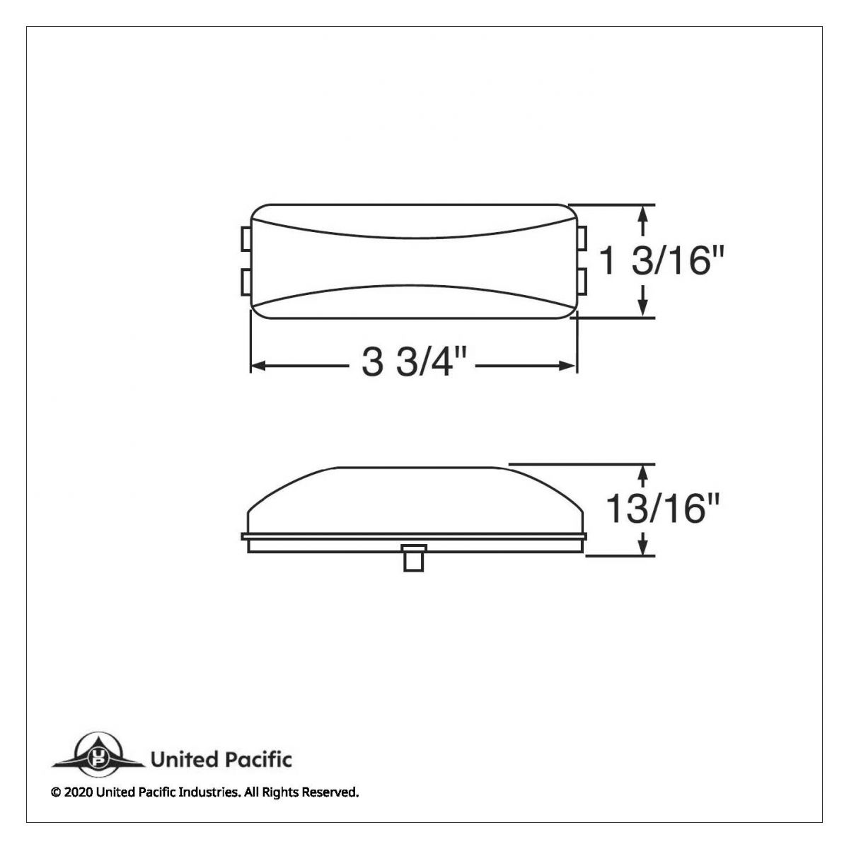 Dual Bulbs Rectangular Light (Clearance/Marker) - Red Lens - Thumbnail 4