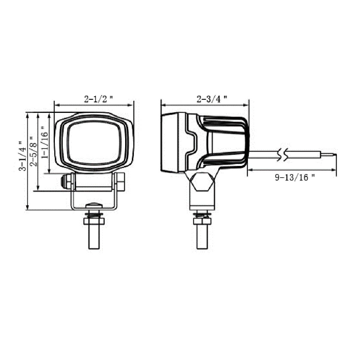 4 Red SMD LED Safety Light - Single Line Beam - Thumbnail 8
