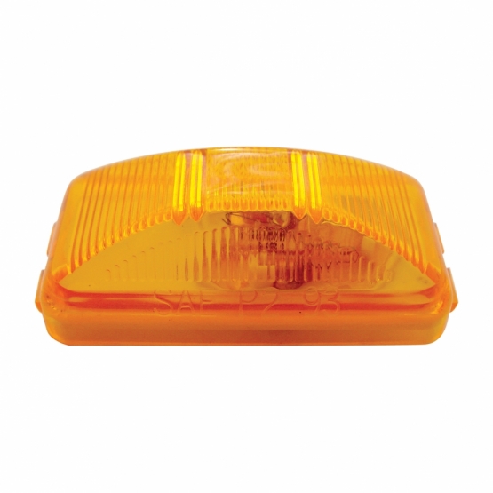 Single Bulb Rectangular Light (Clearance/Marker) - Amber Lens - Thumbnail 3