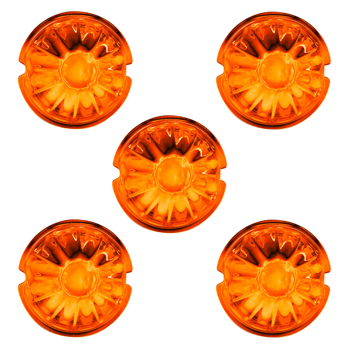 Watermelon Glass Marker Light Lens - Amber (5 Pcs) - Thumbnail 2