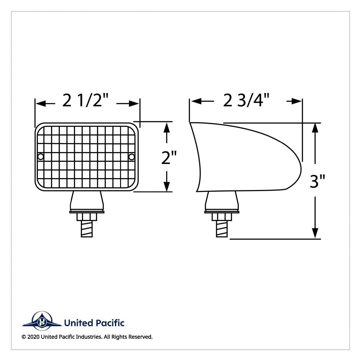 Large Rectangular Rod Light - Red - Thumbnail 3