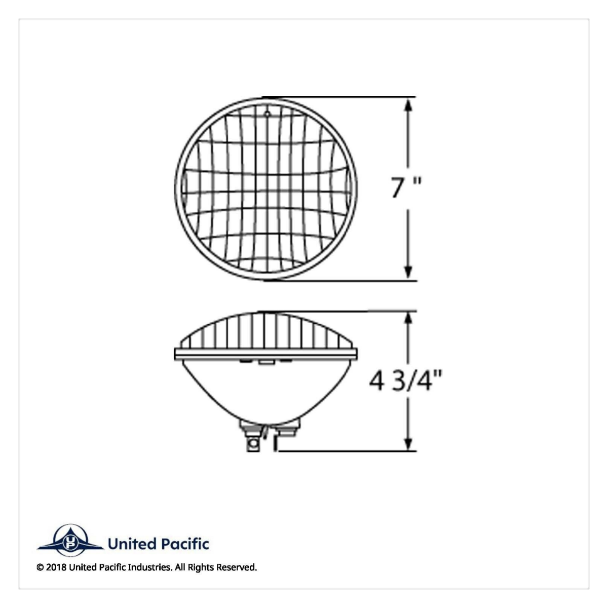 7" Halogen Sealed Beam Headlight H6024 - Thumbnail 8