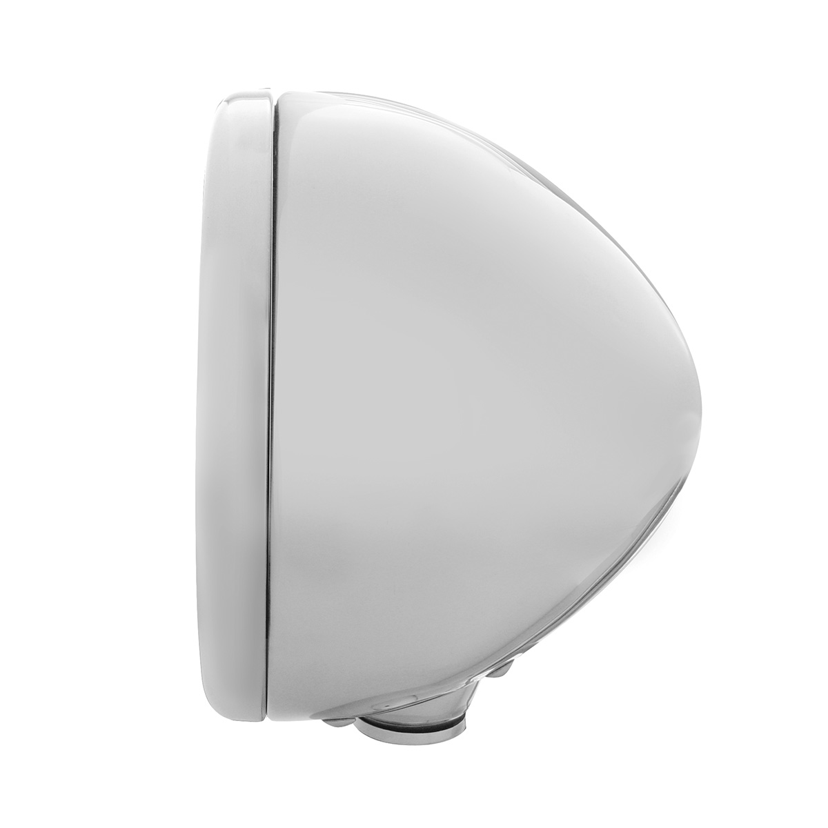 Stainless Steel "Classic" Headlight No Bulb & Turn Signal Light - Amber Lens - Thumbnail 2