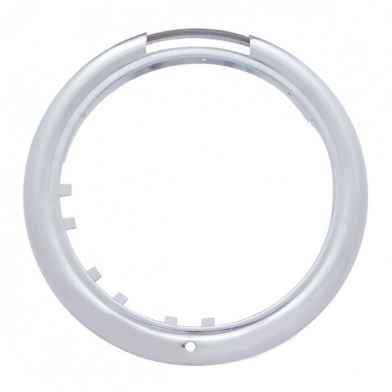 Stainless Classic Headlight Bezel With Turn Signal Cutout (Retail)