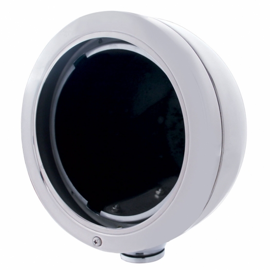 Stainless Steel "BULLET" Classic Headlight Housing - No Turn Signal