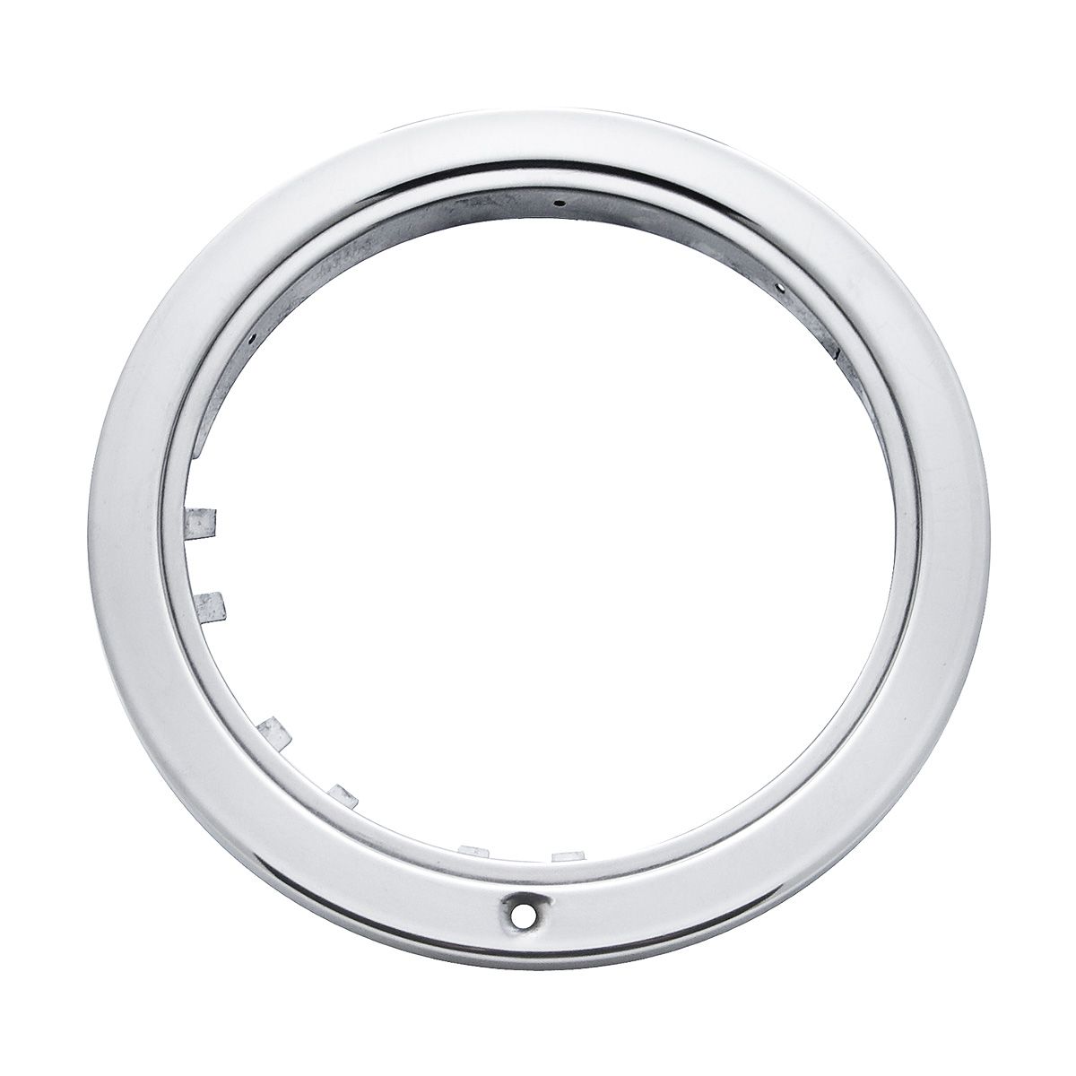 Stainless "Bullet" Headlight Bezel Without Turn Signal Cutout (Card)