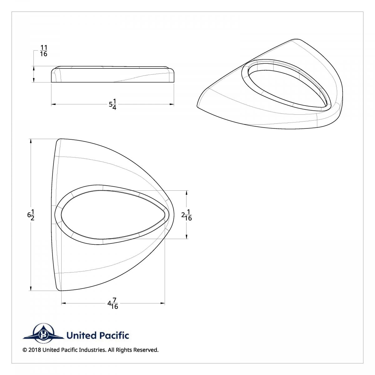 Headlight Turn Signal Cover With Teardrop Light Cutout For Peterbilt - Thumbnail 6